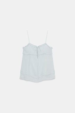 TOP VOLANTES ZW COLLECTION / Azul claro