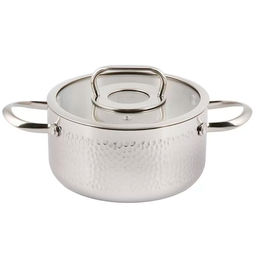 Кастрюля нерж, 2.4 л, с крыш, крыш стекло, Daniks, Навия, индукц, SD-0136-18 (505752)