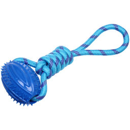Цена за 2 шт. Игрушка-канат для всех пород собак "Счастливый хвост!", цвет синий, 28*8,5см/110гр
