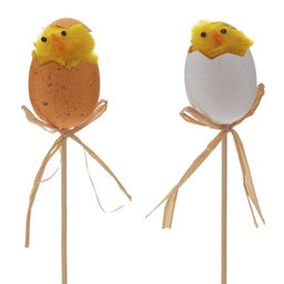 Изделие декоративное (вставка) Цыпленок, L4 W4 H26 см, 2в.