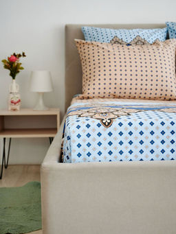 Простыня поплин - Марокко, цвет голубой - Гармония уюта фото 3