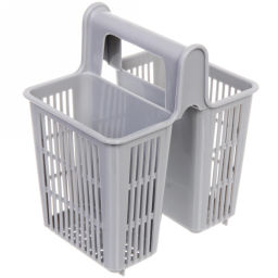 Цена за 3 шт. Подставка для столовых приборов "Grey" 14*10*16см 2секции