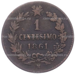 Монета 1 чентезимо 1861 года M Италия