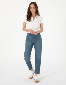 Ekru Slim Fit Basic Ti__rt
