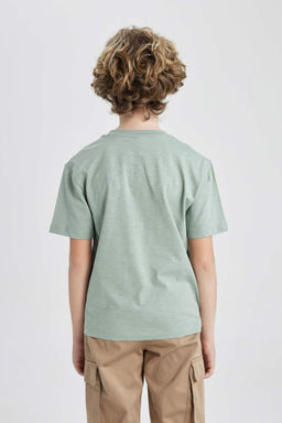 Футболка с короткими рукавами и круглым вырезом для мальчиков - Defacto фото 7