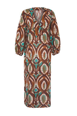 Batik Desenli Dokuma %100 Pamuk Maxi Plaj Elbise TBESS25EL00019 - Trendyolmilla фото 5