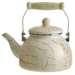 EM-1345 Чайник эмалированный с керамической ручкой 3,0л.Marble
