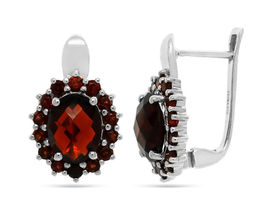 Серьги из серебра гранат, Ариадна