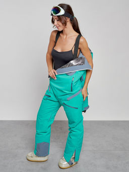 Горнолыжный комбинезон женский зимний зеленого цвета 2323Z - Mtforce фото 12