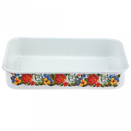 "Татьяна" Лоток эмалированный 2,5л, пластмассовая крышка (Россия)