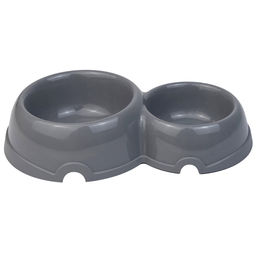 Двойная круглая миска для кошек пластиковая, 150 и 250мл (2311сер) 99ред99 2311сер 2311сер