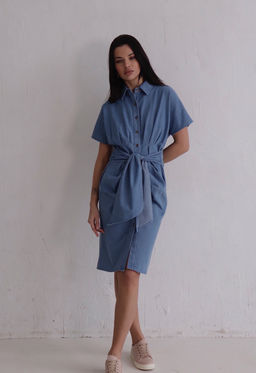 12147 Платье-рубашка джинсовое - Martichelli фото 2