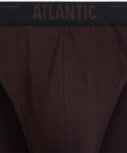 ATLANTIC 5SMP-004 Трусы спорт Solid - набор (5 шт.) коричневый + графитовый + черный + фиолетово-серый + каберне фото 4