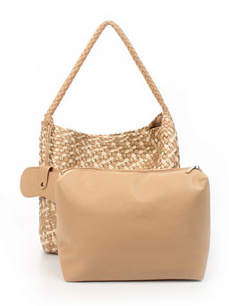 LACCOMA сумка СУ1053-0-мультицвет бежевый эко кожа хлопок  фото 4