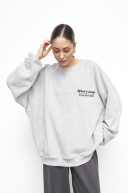 Свитшот Wind of change Light Grey - Erist store фото 2