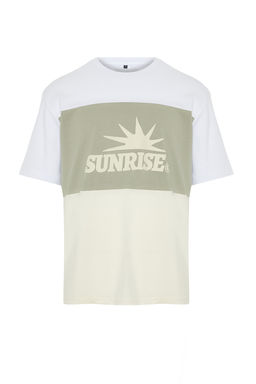 Siyah Oversize/Genis Kesim Yaz? Bask?l? Renk Bloklu %100 Pamuklu K?sa Kol T-Shirt TMNSS24TS00129 - Trendyolmilla фото 15