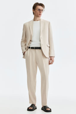 Pantal?n sastre en mezcla de lino Regular Fit - H&m фото 3