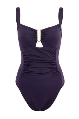 Mor Kare Yaka Kapl? Drapeli Aksesuarl? Regular Mayo TBESS25MA00095