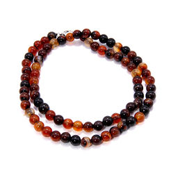 Бусы из камня Сердоникс на счастье 6мм