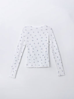 Комплект домашний женский белый с цветочным принтом - Mark formelle фото 6