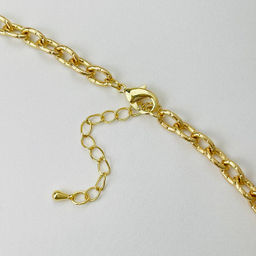 Колье на цепочке с необработанным Горным Хрусталем 44 см +