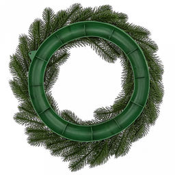 Декоративный венок Елка д42см, пластик, зеленый (Россия) - Домашняя мода фото 2