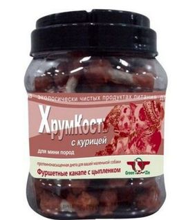 Грин Кьюзин МИНИКИ ХРУМКОСТЬ (Сушеные гантельки с курицей для мини пород) 350г 4633136732969