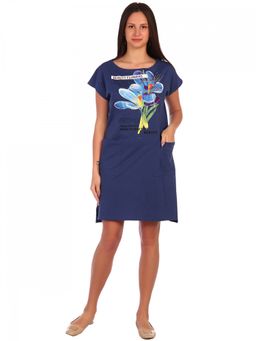 Т0207 Туника женская кулирка индиго