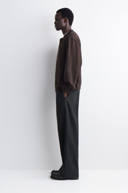 CAMISA OVERSIZE DE LINO CON CUELLO MAO - H&m фото 7