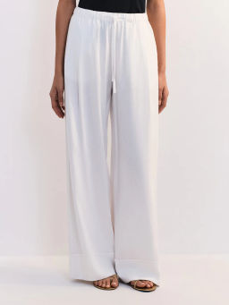 Льняные брюки с эластичным поясом ZR2605012102-2 / Zarina  фото 3