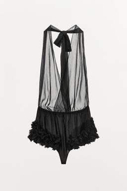 LIMITED EDITION FLORAL TEXTURED BODYSUIT - Zara фото 3