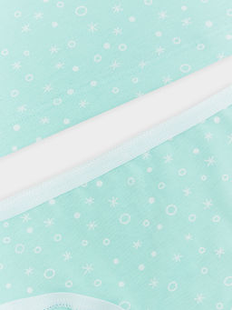 Комплект для девочек (майка, трусы) голубой в белые снежинки - Mark formelle фото 4