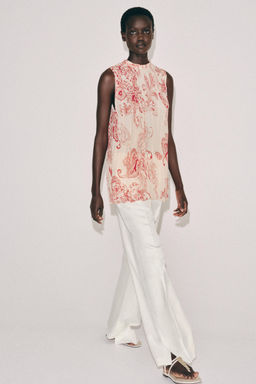 TOP ESTAMPADO ZW COLLECTION / Crudo / Rojo