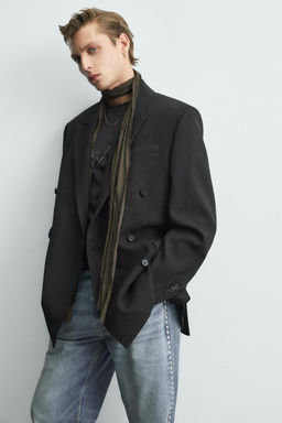 LIMITED EDITION DOUBLE-BREASTED PINSTRIPE SUIT BLAZER - Zara фото 7