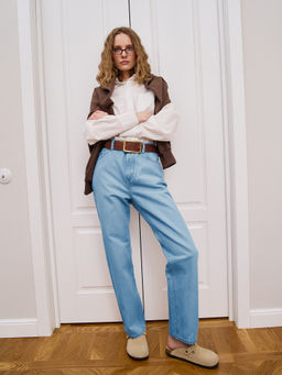 Джинсы Straight fit "Светло-голубые" женские