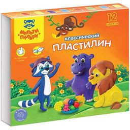 Пластилин Мульти-Пульти "Приключения Енота" 12цв. 240гр. стек (КП_10209)