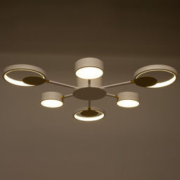Люстра с ПДУ 2301/6WT LED 120 Вт 3000-6000К белый 75×75×8 см BayerLux