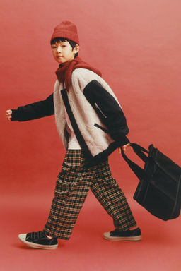 CHECKED BALLOON TROUSERS WITH PLEATS - Zara фото 4