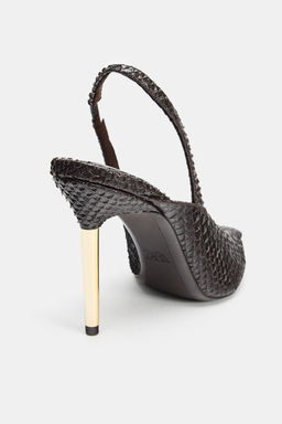 EMBOSSED SLINGBACK SHOES - Zara фото 5