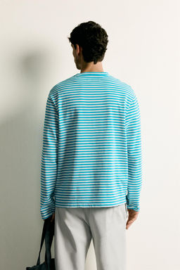 CAMISETA REGULAR FIT JACQUARD RAYAS FLAM? / rayas - Zara фото 3