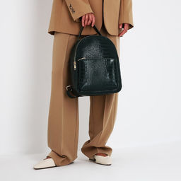 Рюкзак женский из искусственной кожи на молнии, 1 карман, цвет зелёный - Simaland фото 6