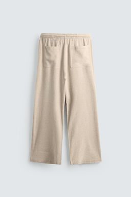 PANTAL?N RELAXED FIT ESTRUCTURA CUADROS / Beige claro