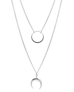 Колье из серебра без вставки, Ю-55129р