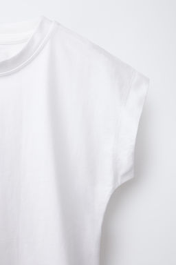 PLAIN T-SHIRT WITH TAB DETAIL - Zara фото 4