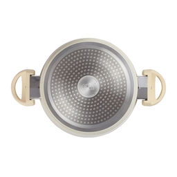 0433 GIPFEL Кастрюля SONRIZO 24см/5,5л из кованого алюминия со стеклянной крышкой, с индукционным дном, с 3-слойным антипригарным мраморным покрытием Excilon Marble. Толщина: 2,0/4,0мм  фото 4