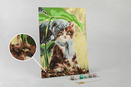 ФРЕЯ PKZ/PM-012 Набор для раскрашивания по номерам (на картоне) 40 х 30 см Котёнок под дождём