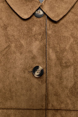 CHAQUETA CORTA EFECTO ANTE / Tostado - Zara фото 10