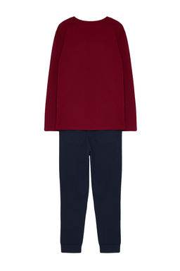 TRENDYOL MAN Bordo Regular Fit Bask?l? Pijama Tak?m? TMNAW22PT0759 - Trendyolmilla фото 11
