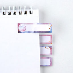 Подарочный набор стикеры-закладки и ручка Космос, 20 л. в блоке