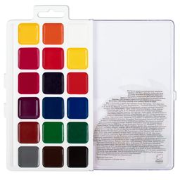 Краска акварель Лео ШколаСад медовые, без кисти в пластиковой упаковке с европодвесом LW-0118 18 цв  фото 4